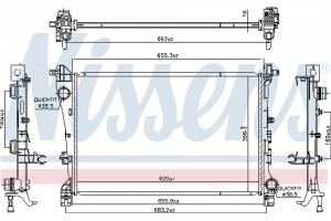 Nissens Ψυγείο, Ψύξη Κινητήρα - 606441