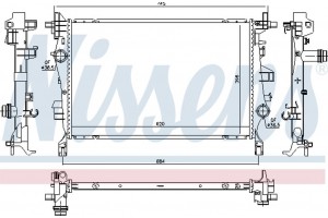 Nissens Ψυγείο, Ψύξη Κινητήρα - 606445