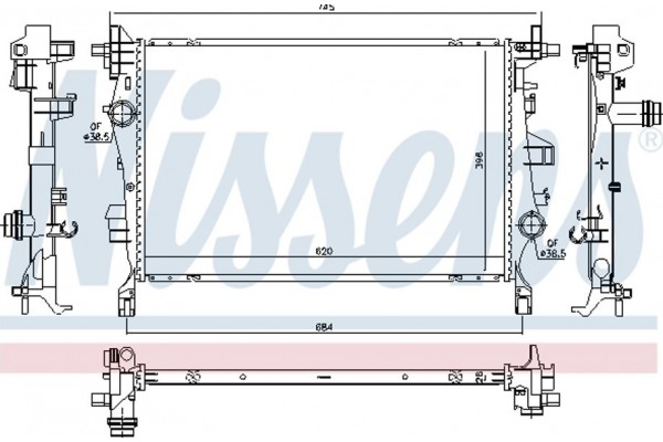 Nissens Ψυγείο, Ψύξη Κινητήρα - 606445