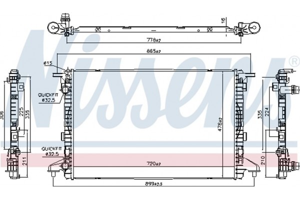Nissens Ψυγείο, Ψύξη Κινητήρα - 606463