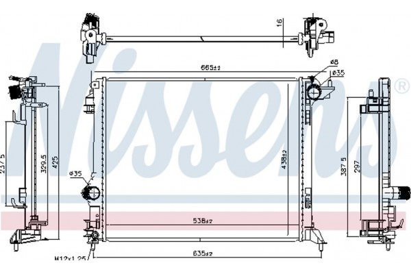 Nissens Ψυγείο, Ψύξη Κινητήρα - 606472