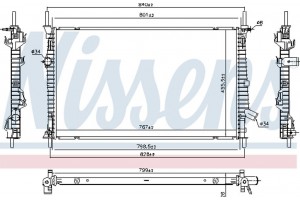 Nissens Ψυγείο, Ψύξη Κινητήρα - 606537