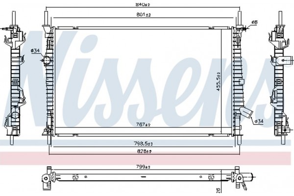 Nissens Ψυγείο, Ψύξη Κινητήρα - 606537