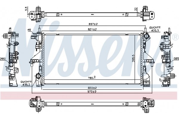 Nissens Ψυγείο, Ψύξη Κινητήρα - 606538