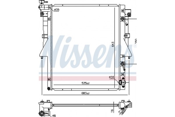 Nissens Ψυγείο, Ψύξη Κινητήρα - 606548