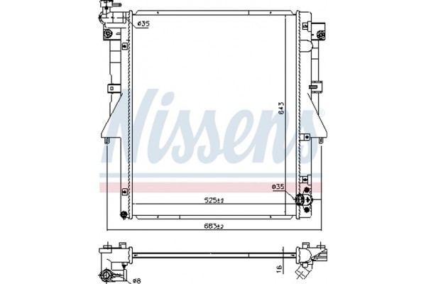 Nissens Ψυγείο, Ψύξη Κινητήρα - 606549