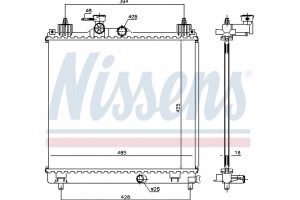Nissens Ψυγείο, Ψύξη Κινητήρα - 606550
