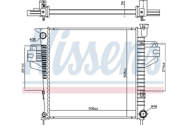 Nissens Ψυγείο, Ψύξη Κινητήρα - 606555