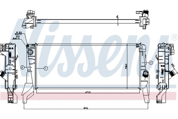 Nissens Ψυγείο, Ψύξη Κινητήρα - 606562