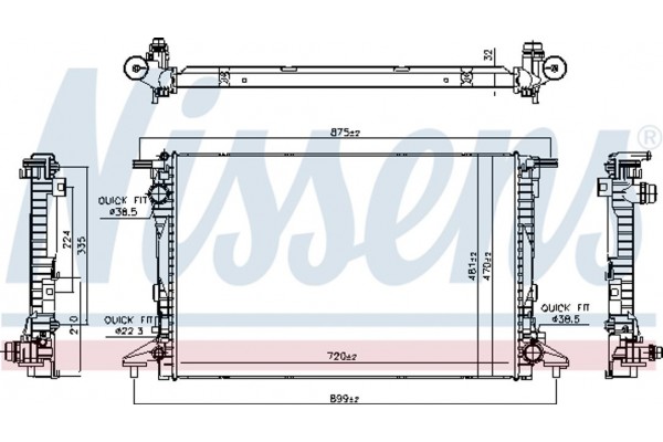 Nissens Ψυγείο, Ψύξη Κινητήρα - 606578