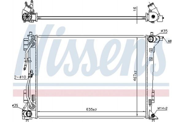 Nissens Ψυγείο, Ψύξη Κινητήρα - 606604