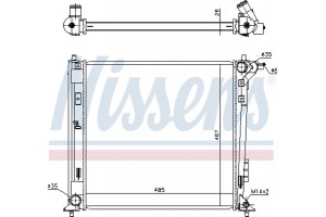 Nissens Ψυγείο, Ψύξη Κινητήρα - 606605