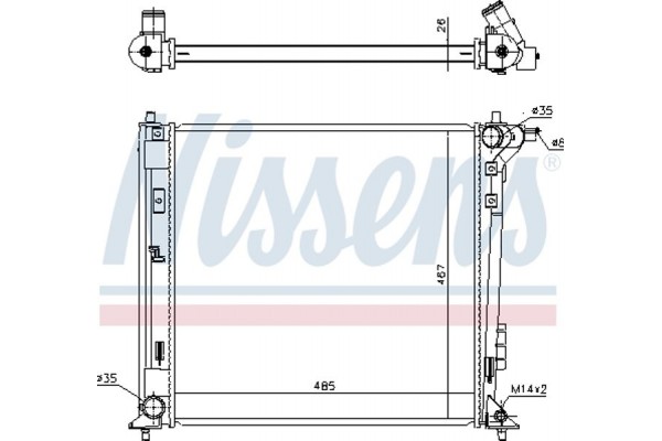 Nissens Ψυγείο, Ψύξη Κινητήρα - 606605