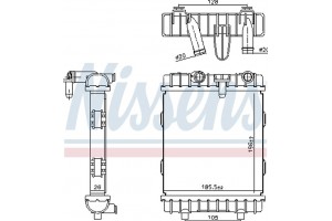 Nissens Ψυγείο, Ψύξη Κινητήρα - 606641