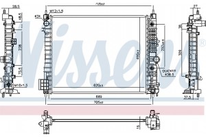 Nissens Ψυγείο, Ψύξη Κινητήρα - 606660