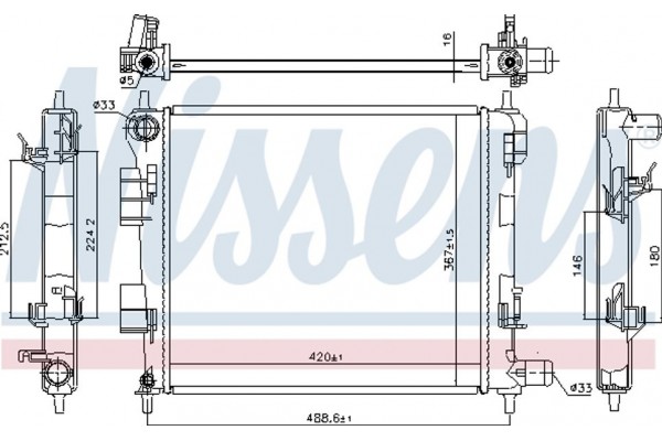 Nissens Ψυγείο, Ψύξη Κινητήρα - 606702
