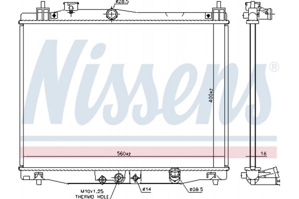 Nissens Ψυγείο, Ψύξη Κινητήρα - 606707