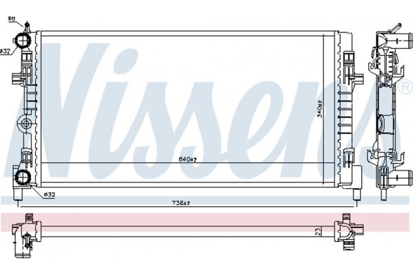 Nissens Ψυγείο, Ψύξη Κινητήρα - 606722