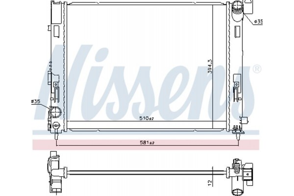 Nissens Ψυγείο, Ψύξη Κινητήρα - 606726