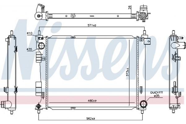 Nissens Ψυγείο, Ψύξη Κινητήρα - 606735
