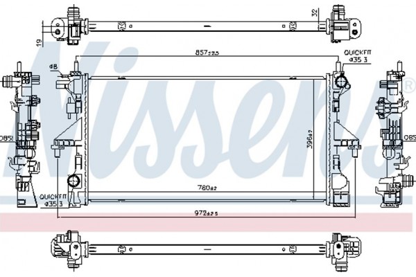 Nissens Ψυγείο, Ψύξη Κινητήρα - 606756