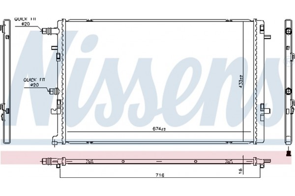 Nissens Ψυγείο, Ψύξη Κινητήρα - 606762