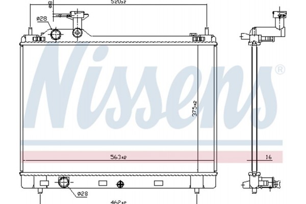 Nissens Ψυγείο, Ψύξη Κινητήρα - 606951