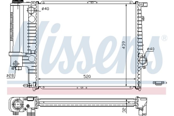 Nissens Ψυγείο, Ψύξη Κινητήρα - 60743A