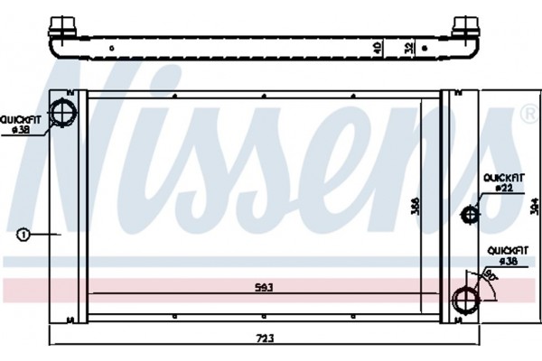 Nissens Ψυγείο, Ψύξη Κινητήρα - 60762