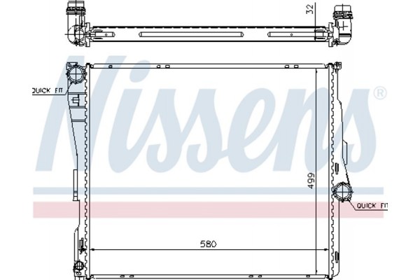 Nissens Ψυγείο, Ψύξη Κινητήρα - 60803A
