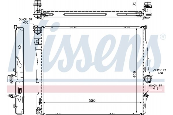 Nissens Ψυγείο, Ψύξη Κινητήρα - 60807