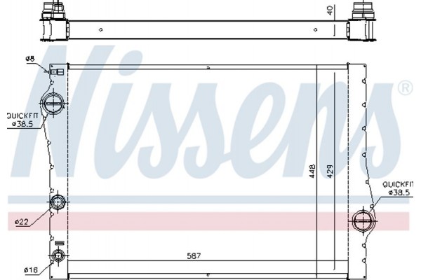 Nissens Ψυγείο, Ψύξη Κινητήρα - 60823