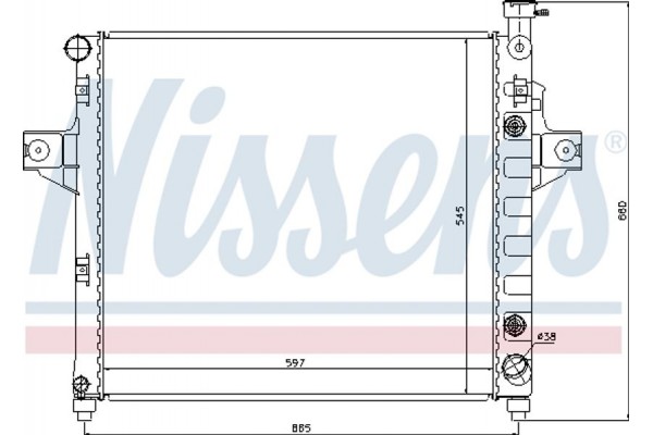 Nissens Ψυγείο, Ψύξη Κινητήρα - 61010