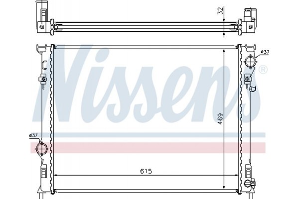 Nissens Ψυγείο, Ψύξη Κινητήρα - 61014A
