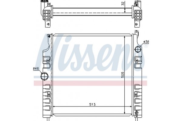 Nissens Ψυγείο, Ψύξη Κινητήρα - 61026