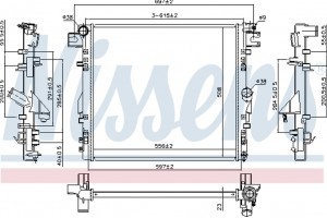 Nissens Ψυγείο, Ψύξη Κινητήρα - 61037