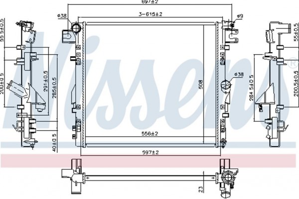 Nissens Ψυγείο, Ψύξη Κινητήρα - 61037