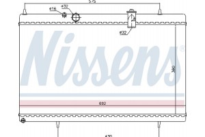 Nissens Ψυγείο, Ψύξη Κινητήρα - 61271