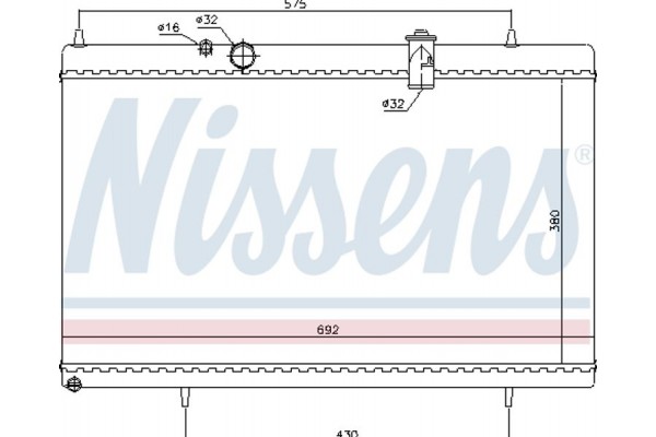 Nissens Ψυγείο, Ψύξη Κινητήρα - 61271