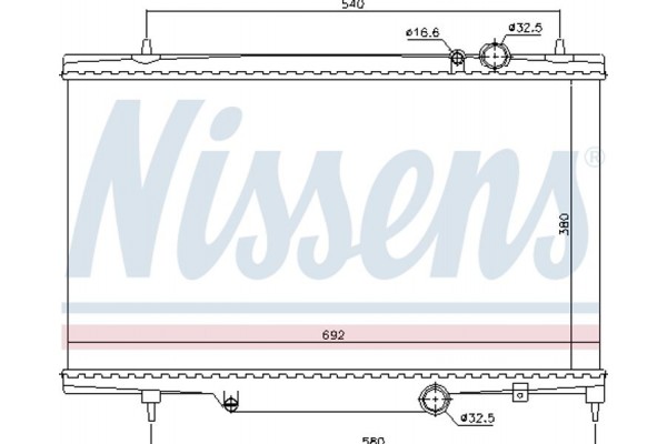 Nissens Ψυγείο, Ψύξη Κινητήρα - 61297