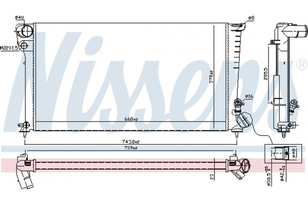 Nissens Ψυγείο, Ψύξη Κινητήρα - 61315