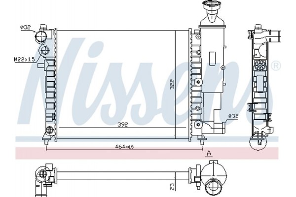 Nissens Ψυγείο, Ψύξη Κινητήρα - 61358