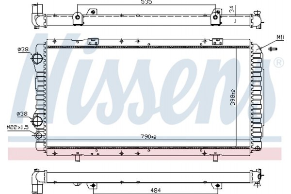 Nissens Ψυγείο, Ψύξη Κινητήρα - 61390