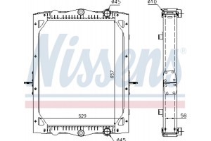 Nissens Ψυγείο, Ψύξη Κινητήρα - 61443A