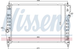 Nissens Ψυγείο, Ψύξη Κινητήρα - 61628