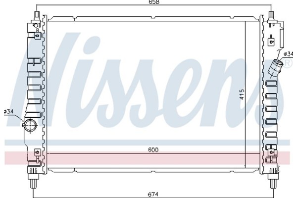 Nissens Ψυγείο, Ψύξη Κινητήρα - 61628