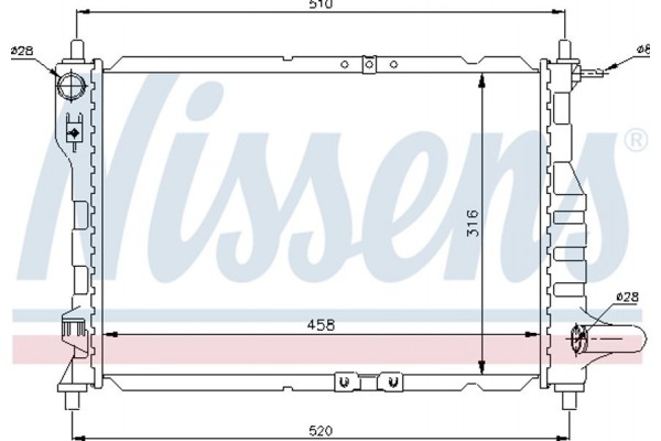 Nissens Ψυγείο, Ψύξη Κινητήρα - 61630