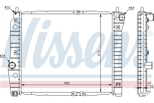 Nissens Ψυγείο, Ψύξη Κινητήρα - 61636