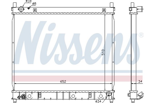 Nissens Ψυγείο, Ψύξη Κινητήρα - 61642