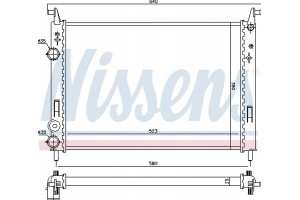Nissens Ψυγείο, Ψύξη Κινητήρα - 61682